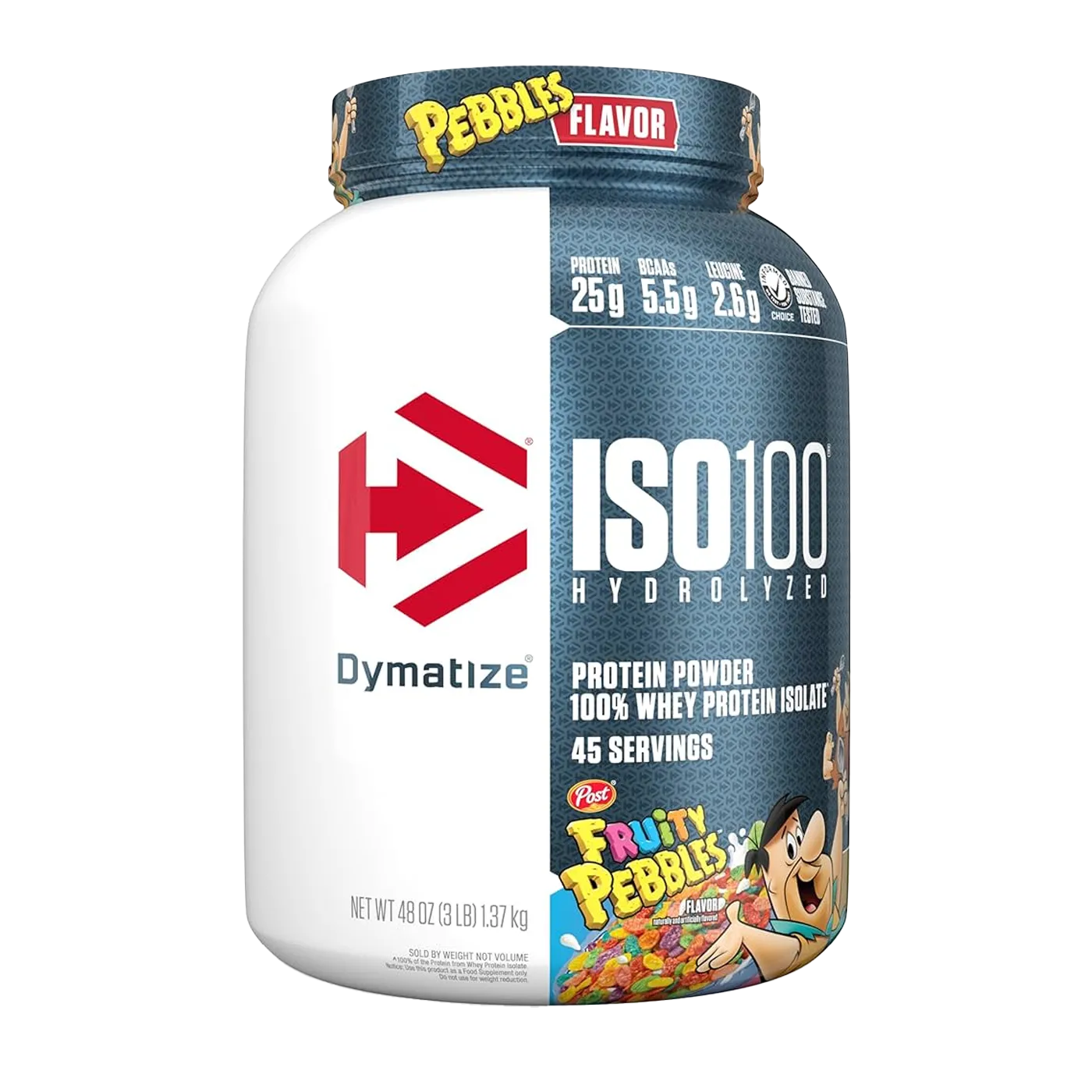 Dymatize ISO100 Hidrolized Whey Protein Isolate Fruity Pebbles 46 serv 3 lb
