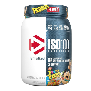 Dymatize ISO100 Hydrolyzed whey Protein Isolate Fruity Pebbles 1.3 lb 20 serv