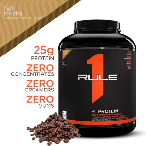 Rule1 Whey Protein Isolate Café Mocha 73 serv 4.99 lb